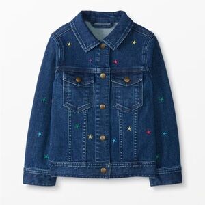 Hanna Andersson denim Jacket colorful stars 140 / US 10 girls